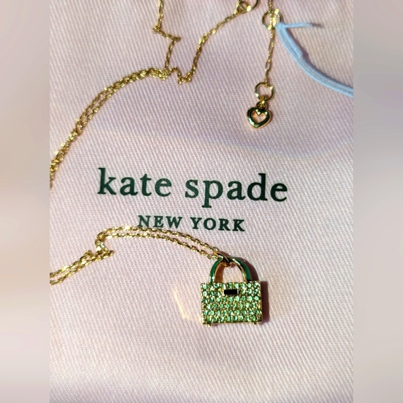 NWT Kate Spade Sweet Treasures Mini Purse Pendant Necklace 💚👜 - Picture 4 of 16